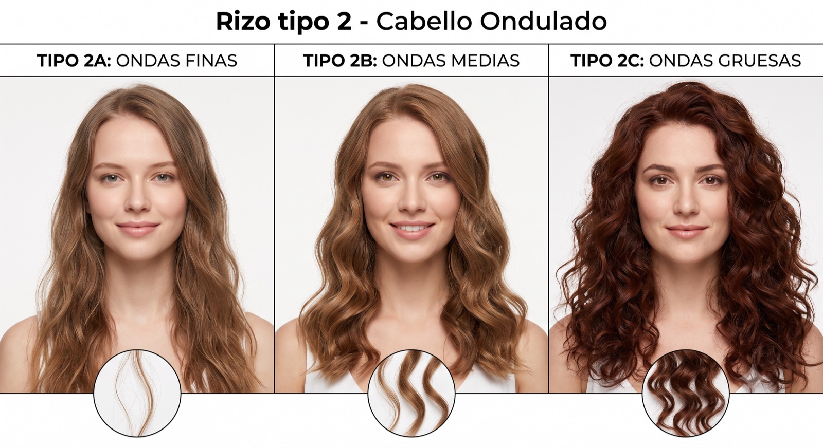 Cabello Ondulado — Tipo 2
