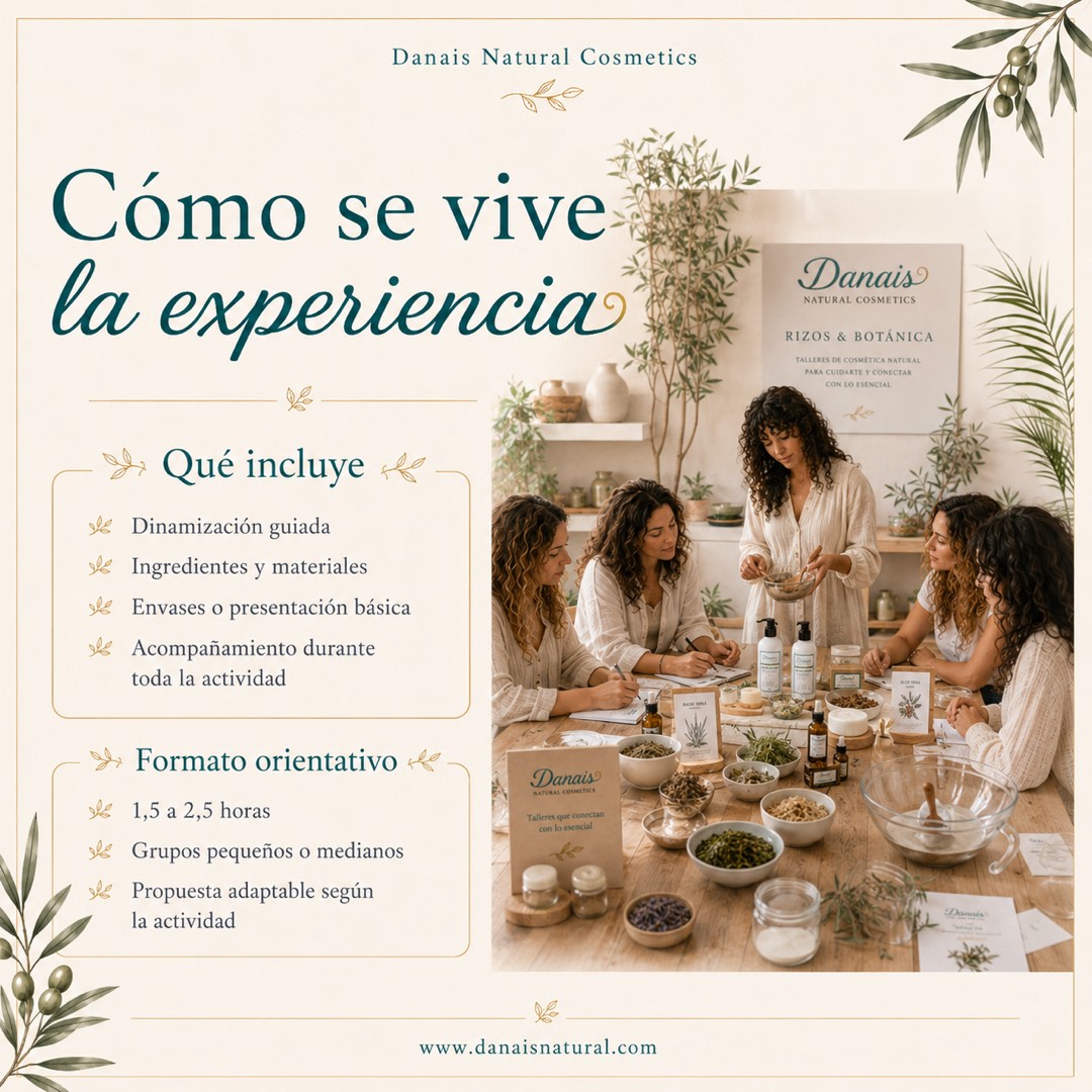 Cómo se vive una experiencia Danais: qué incluye y formato orientativo del taller
